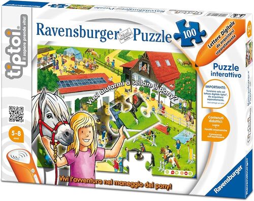 EDUCATIVO 00577 Tip Toi Puzzle Il Maneggio dei pony(lettore da acquistare a parte)