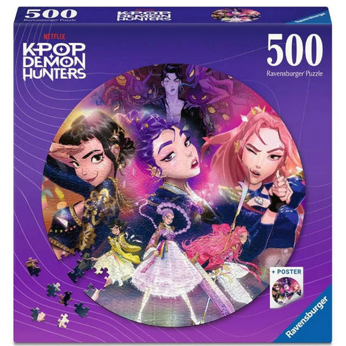 02052  PUZZLE 500PZ ROUND K-POP DEMON HUNTERS