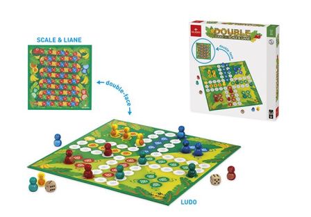 GIOCO DI SOCIETA' 053919 DOUBLE(LUDO+SCALE E LIANE)