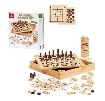 053978 CLASSIC GAMES KIT FSC 100% Scacchi, Domino, Shangai, Torre, Tria e Dama