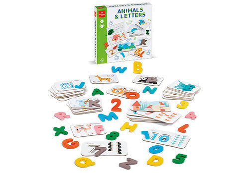 054147 ANIMALS & LETTERS FSC 100% un fantastico gioco educativo che unisce divertimento e apprendimento!