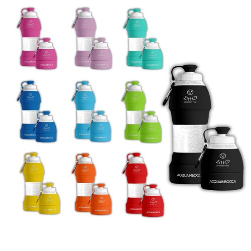 Borraccia singola acquainbocca Zitto - ecobottiglia smart - 10 varianti