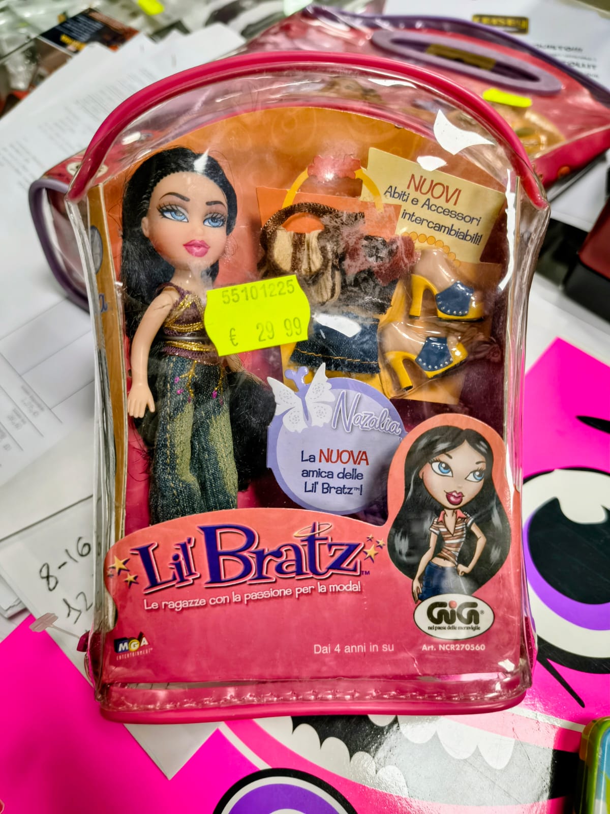 VINTAGE Bambola Lil Bratz Nazalia 2003 Gig MGA