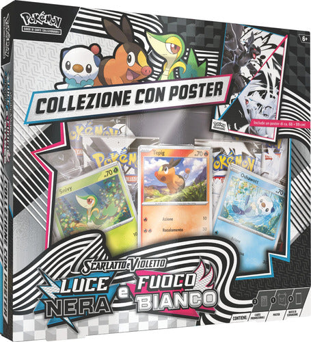 10-10040-104 POKEMON LUCE NERA&FUOCO BIANCO COLLEZIONE CON POSTER