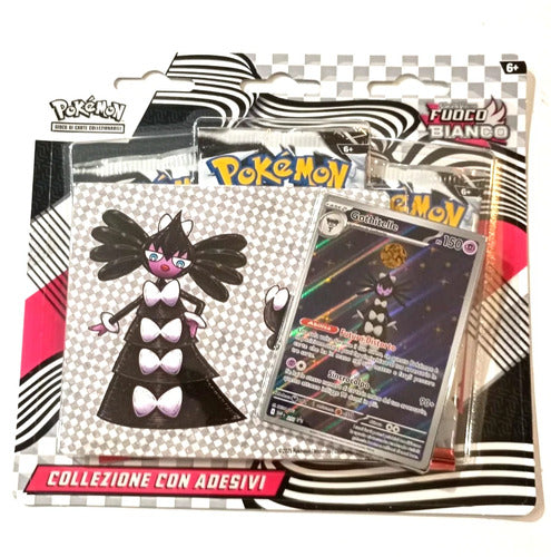 10-10116-104 POKEMON FUOCO BIANCO COLLEZIONE CON ADESIVI