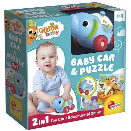 EDUCATIVO 102280 CAROTINA BABY ELEPHANT CAR & PUZZLE