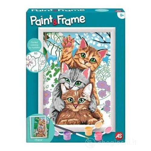 1038-41010 PAINT & FRAME CORNICE CON COLORI FUNNY KITTIES