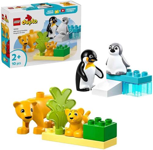 LEGO DUPLO 10442 FAMIGLIE DI ANIMALI: PINGUINI E LEONI