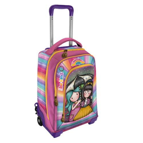 SCUOLA 1219GJ02 ZAINO TROLLEY BE KIND TO EACH OTHER GORJUSS