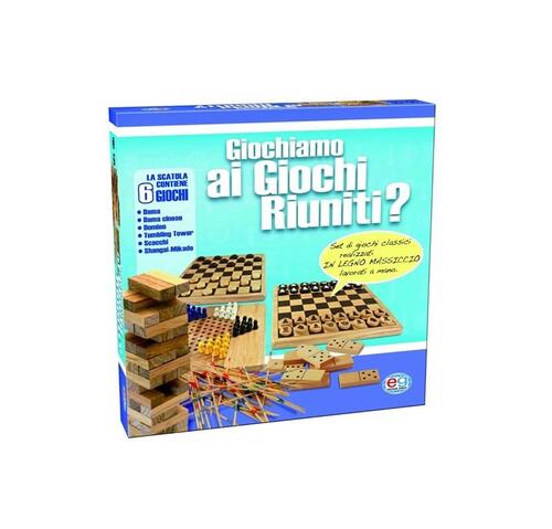 GIOCO DI SOCIETA'' 1308 GIOCHI RIUNITI IN LEGNO
