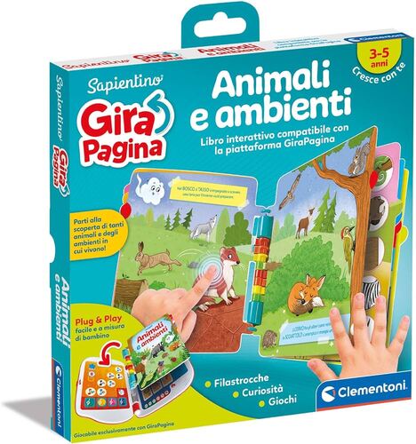 EDUCATIVO 16643 LIBRO GIRAPAGINA ANIMALI E AMBIENTI -  ESPANSIONE