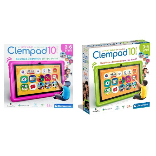 ELETTRONICO 16795 CLEMPAP 10'' - 3-6 ANNI BUMPER ROSA/VERDE ASST.