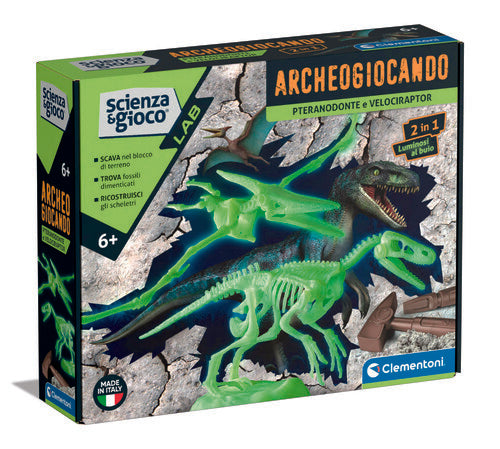 SCIENZA 19375 PTERANODONTE E VELOCIRAPTOR