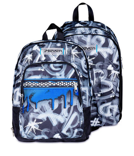 SCUOLA 200102549-564 ZAINO DUAL DETACH SEVEN QUICK GRAFFITI BOY