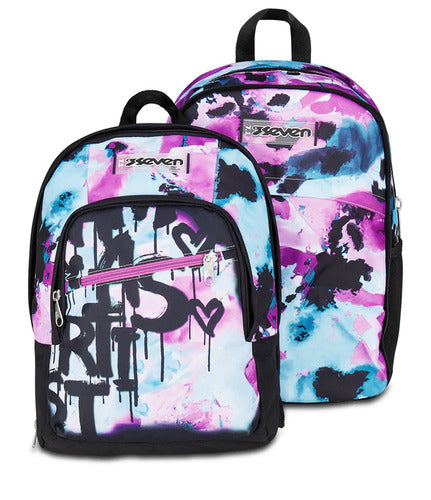 SCUOLA 200102552-367 ZAINO DUAL DETACH SEVEN QUICK GRAFFITI GIRL