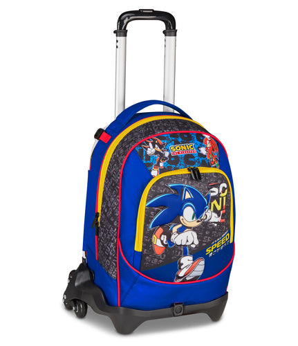 SCUOLA 20J702601-5D8 ZAINO TROLLEY 3WD+ SONIC THE HEDGEHOG SPEED