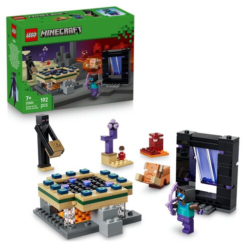 Lego Minecraft 21584 Viaggio Portale Nether dell'End