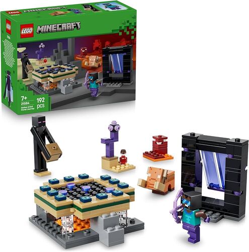 Lego Minecraft 21854 Viaggio portale nether dell'end
