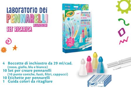 CREATIVO 25-5962 SET RICARICA LABORATORIO DEI PENNARELLI MULTICOLORE