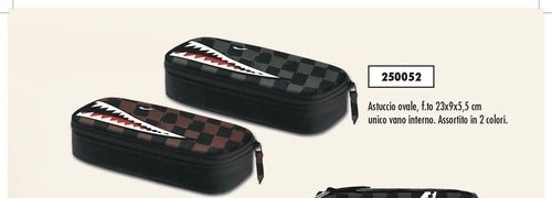 TEMPO LIBERO 250052 ASTUCCIO OVALE SINGOLO DISEGNO 38 / 23x9x5,5CM - 2 VARIANTI