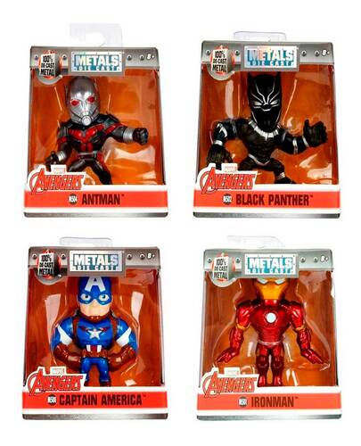 253220006 Minifigure Metalfigs Avengers singolo 6,5cm, 4 varianti