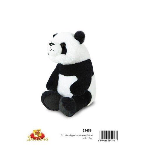 25436 PELUCHE ECO-FRIENDLY PANDA SEDUTO H28CM