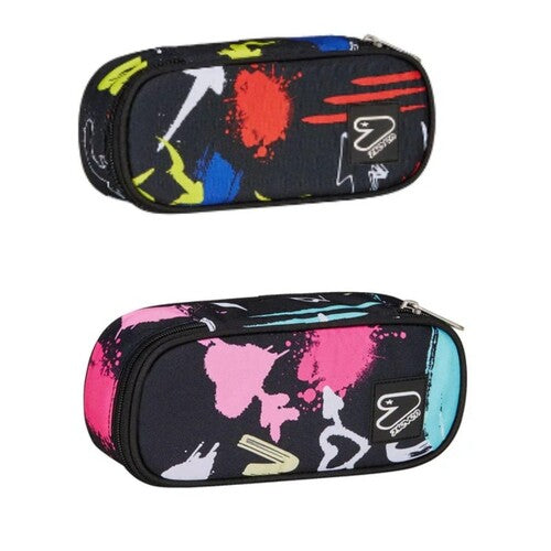 SCUOLA 300102489-000 PENCIL BAG ROUND PLUS GRS SEVEN GRAFFITILOAD,ASST