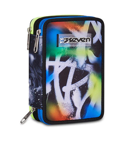 SCUOLA 300102626-535 ASTUCCIO 3 ZIP SEVEN BUZZY NOTE BOY