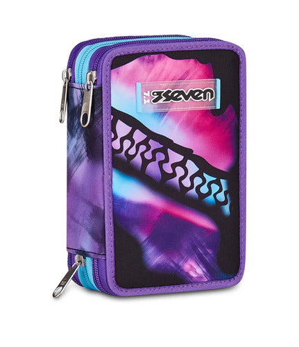 SCUOLA 300102650-349 ASTUCCIO 3 ZIP SEVEN PINK FUSION