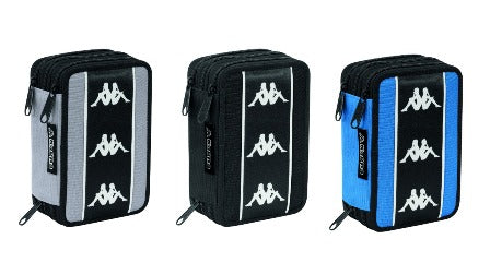 SCUOLA 308012002_000 ASTUCCIO 3 ZIP KAPPA NEW COLOUR LOGO SEVEN SINGOLO(3 VARIANTI)