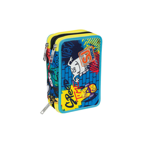 SCUOLA 30C202300_519 ASTUCCIO 3 ZIP SJ GANG CRITTY BOY
