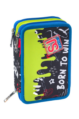 SCUOLA 30C202403-899 ASTUCCIO 3 ZIP SJ GANG BORN TO FUN BOY