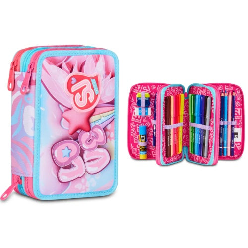 SCUOLA 30C202535-3D9 ASTUCCIO 3 ZIP SJ GANG PLUSHY RABBIT