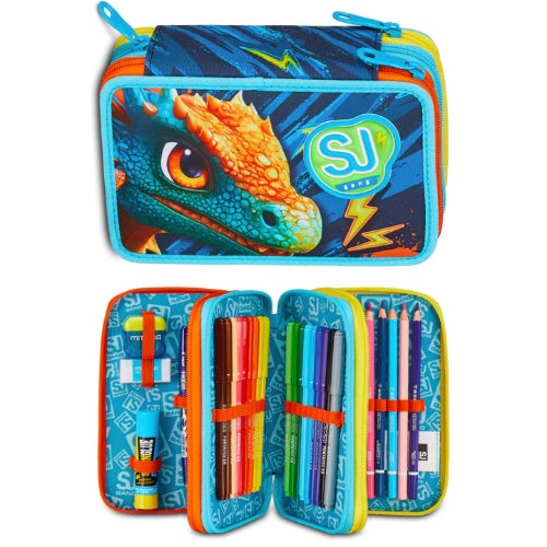 SCUOLA 30C202537-431 ASTUCCIO 3 ZIP SJ GANG DRAGON GLIDE