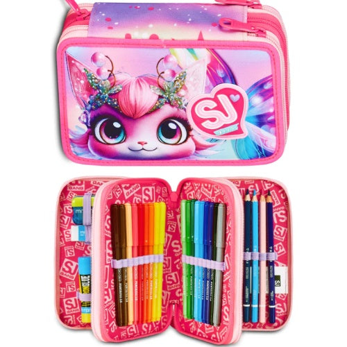 SCUOLA 30C202538-382 ASTUCCIO 3 ZIP SJ GANG CAT LED