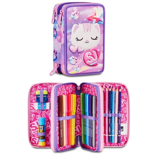 SCUOLA 30C202600-3E2 ASTUCCIO 3 ZIP 3D SJ GANG GLOWCAT