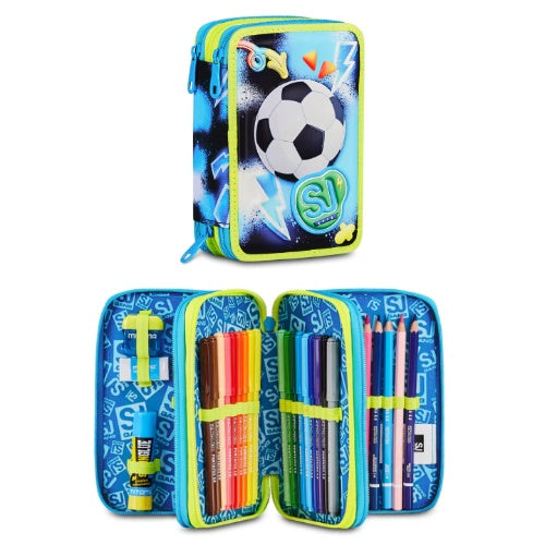 SCUOLA 30C202607-200 ASTUCCIO 3 ZIP 3D SJ GANG GLOWGAME