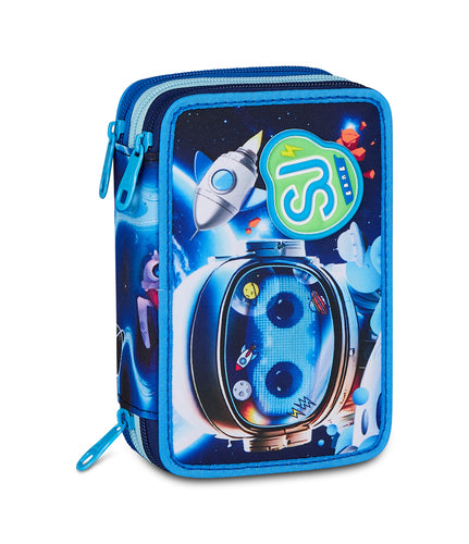 SCUOLA 30C202644-535 ASTUCCIO 3 ZIP SJ GANG SPACE LED BOY