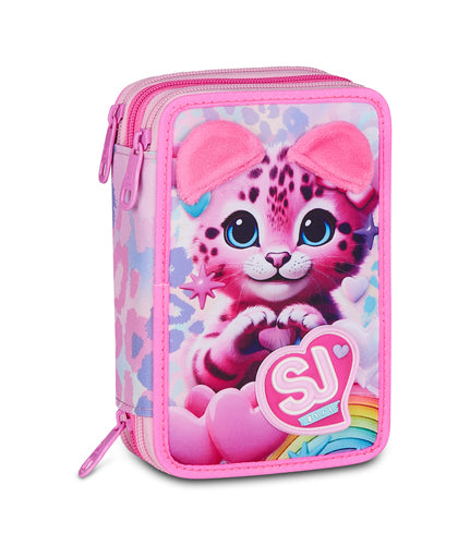 SCUOLA 30C202648-3D9 ASTUCCIO 3 ZIP SJ GANG HEART BUDDY GIRL