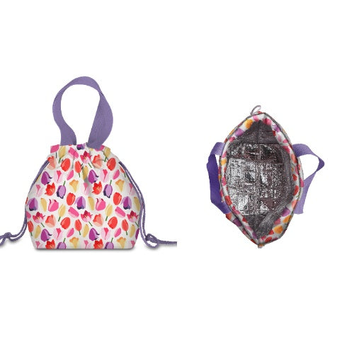 TEMPO LIBERO 30D302617-000 MINI BORSA FRIGO CON COULISSE FIORI CARTOMANIA CHILL & REFIL