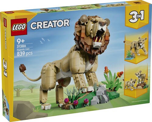 Lego Creator 31386 Animali selvatici: Leone maestoso