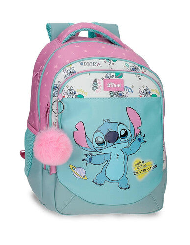 SCUOLA 320039250155 ZAINO 3 SCOMPARTI 42CM STITCH LITTKE DISTRUCTION