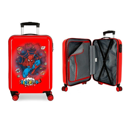 TEMPO LIBERO 330018110001 TROLLEY ABS 55CM SPIDERMAN ROSSA