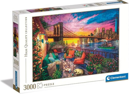 33552 PUZZLE 3000 PZ HQC MANHATTAN BALCONY SUNSET