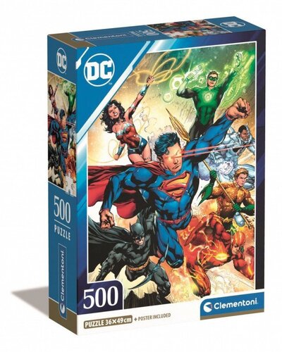 35531 PUZZLE 500 HQC DC COMICS COMPACT BOX