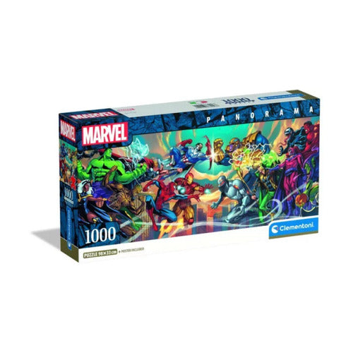 37056 PUZZLE 1000 PANORAMA MARVEL HEROES VS VILLAINS