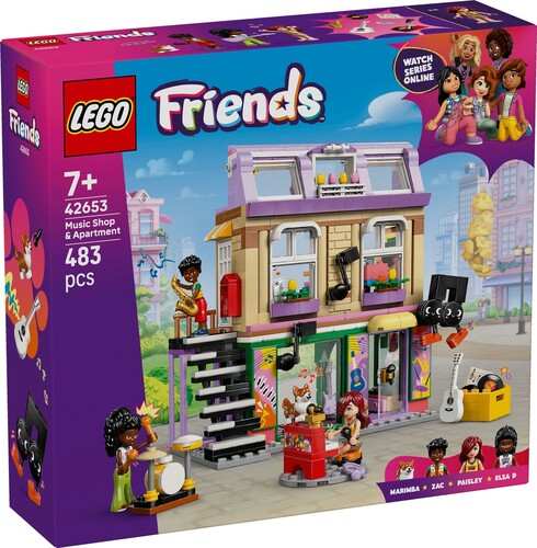 Lego Friends 42653 negozio di musica e appartamento