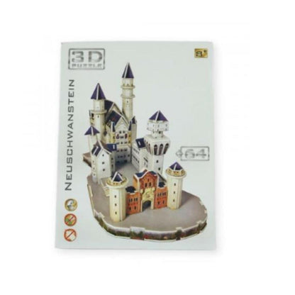 Vintage Old style Retro games Puzzle 3D Castello di Neuschwanstein 64 pezzi