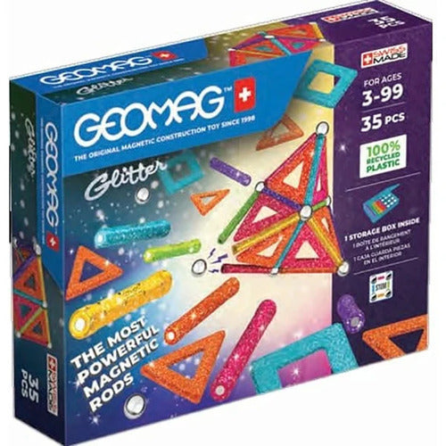 535  Costruzioni Geomag Glitter Panels Recycled 35 pcs