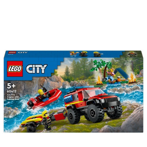 Lego City 60412 Fuoristrada antincendio e gommone di salvataggio